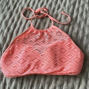 Roxy Crochet High Neck Bikini Top
